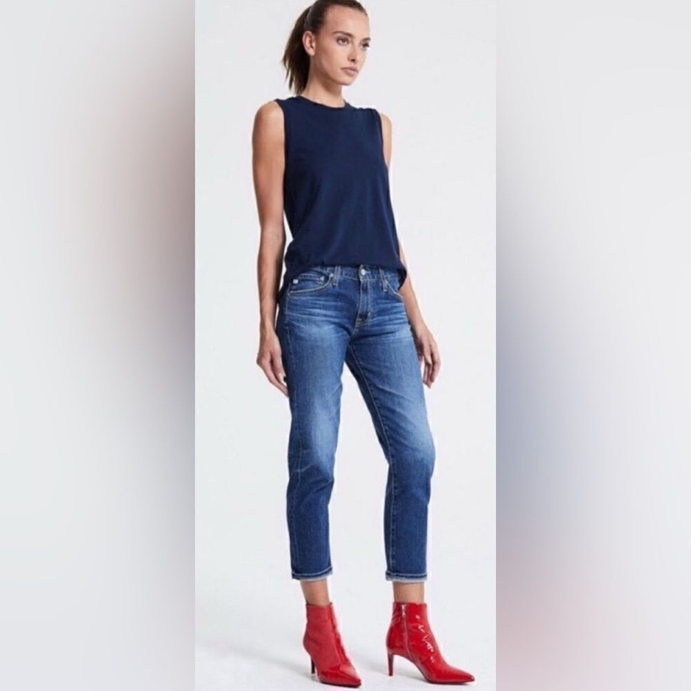 AG ADRIANO GOLDSCHMIED- Women’s Medium Wash Tomboy Crop Jean, Size 27
